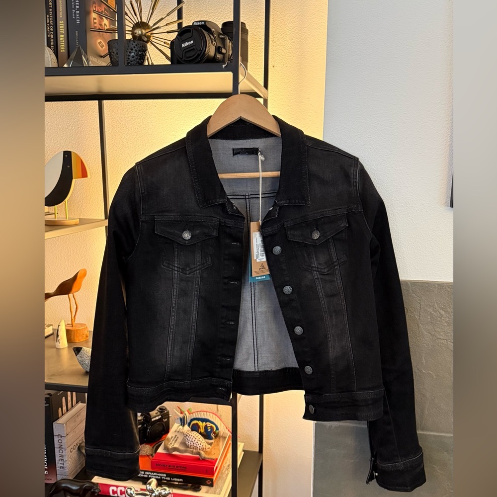 NWT Prana Dree Denim Jacket Black Women's Large